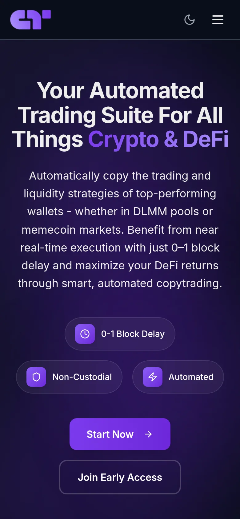 CRYTEC, mobile view